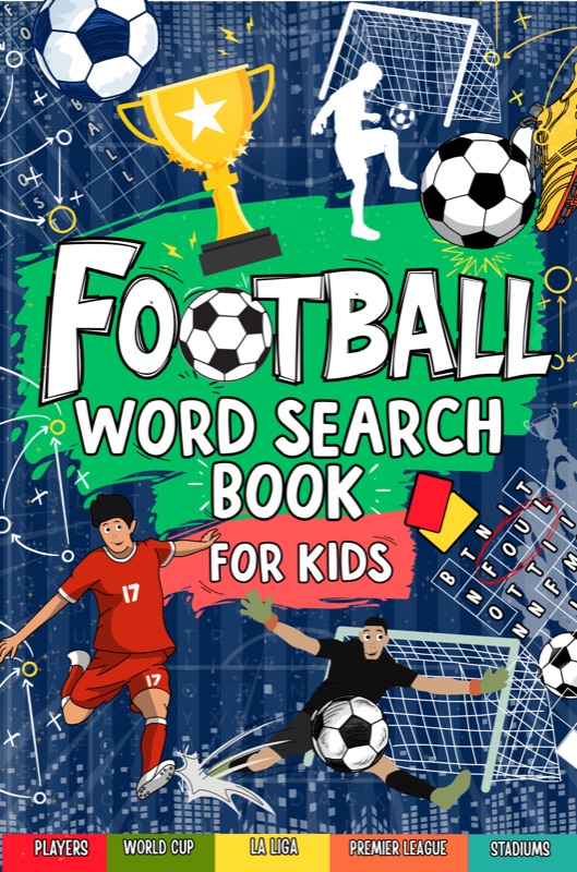 Football Word Search Book For Kids cover